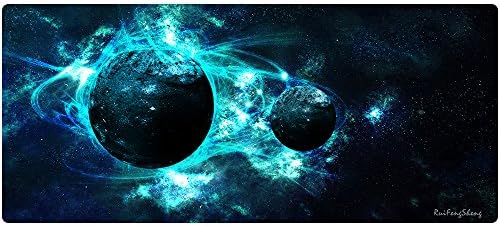 Large Mouse Pad, Big Gaming Mouse Pad with Stitched Edges, Waterproof and Non-Slip Desk Mat, XXL Extended Keyboard Pad for Home Office Accessories (35.4×15.75×0.1 inch, Landscape Painting)