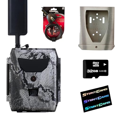 Spartan Camera Spartan Ghost GoLive M Multi-Carrier 4G LTE Smart Network Live Stream IR Trail Camera with Security Lockbox, Locking Cable, 32GB SD Card and Stuntcam Stickers