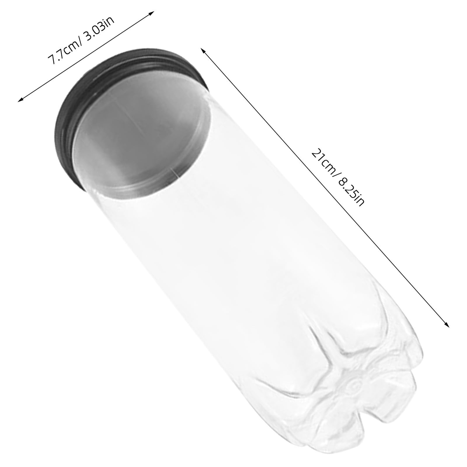 12 Piezas Tubo Transparente con Tapa de PVC para Balones de Tenis