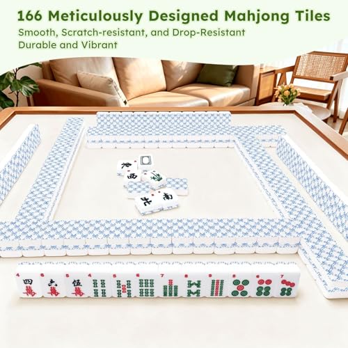 Set Americano de Mahjong con 166 Fichas Acrílicas miniatura 7