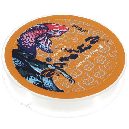 PPAF 150m Nylon Fishing Line - Premium Quality, Versatile for All Fishing Activities (Clear, 32.63LB/0.45 mm/164YD)