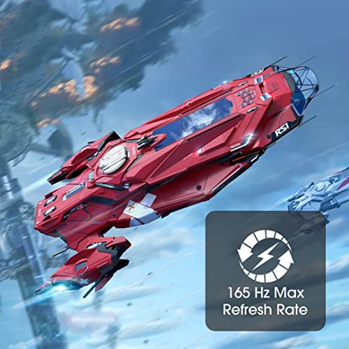 Sceptre 24" Gaming Monitor 1080P 98% Srgb Up To 165Hz 1Ms 320Lux Displayport Hdmi, Build-In Speakers Nebula White 2022 (E248B-Fwn168W) #TOP5