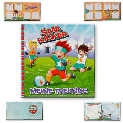 Libro degli amici di calcio 'Star Kicker', dimensioni: circa 16 x 16 cm