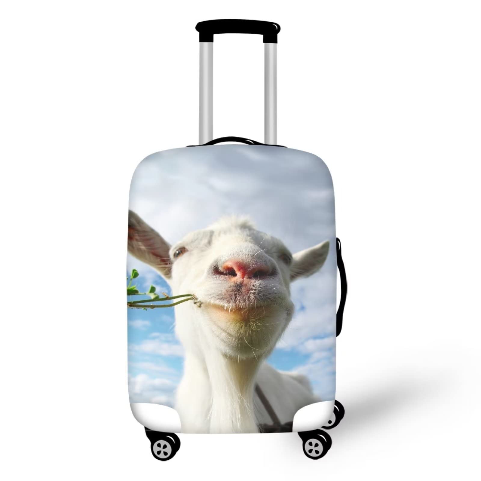 Coloranimal 3D Alpaca Llama Print Luggage Cover Go Travel Elastic Protector Suitcase Cover for Women Men Kids Truck Case Washable Fit 18-32 Inch Luggage