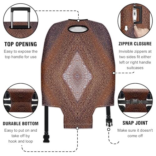 Travel Luggage Cover Suitcase Protector Scratch-Resistant Fit Not Included Suitcase Rhombic Object S-19-21in3
