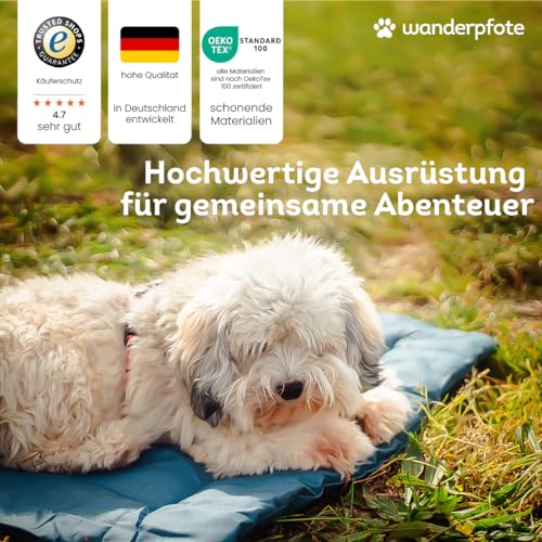 Wanderpfote Hundedecke für Unterwegs, 75 x 50cm – Waschbar, Orthopädisch, Wasserdicht – Hochwertiges Design – Hundedecke Outdoor, Hundematte Auto (Braun, Größe M)