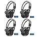 Produktbild 4 Pack von Zwei Kanal Universal Rear Entertainment System Infrarot-Kopfhörer Wireless IR DVD-Player Kopf zusammenklappbar Handys für in Auto TV Video Audio hören