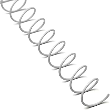 Rayson 7.9mm Spiral Wire Coil for Binding, 41 Pitch, 48-Loops, 5/16" Coils Metal Comb Binding 40 Sheet Capacity, White Color & Pack of 100