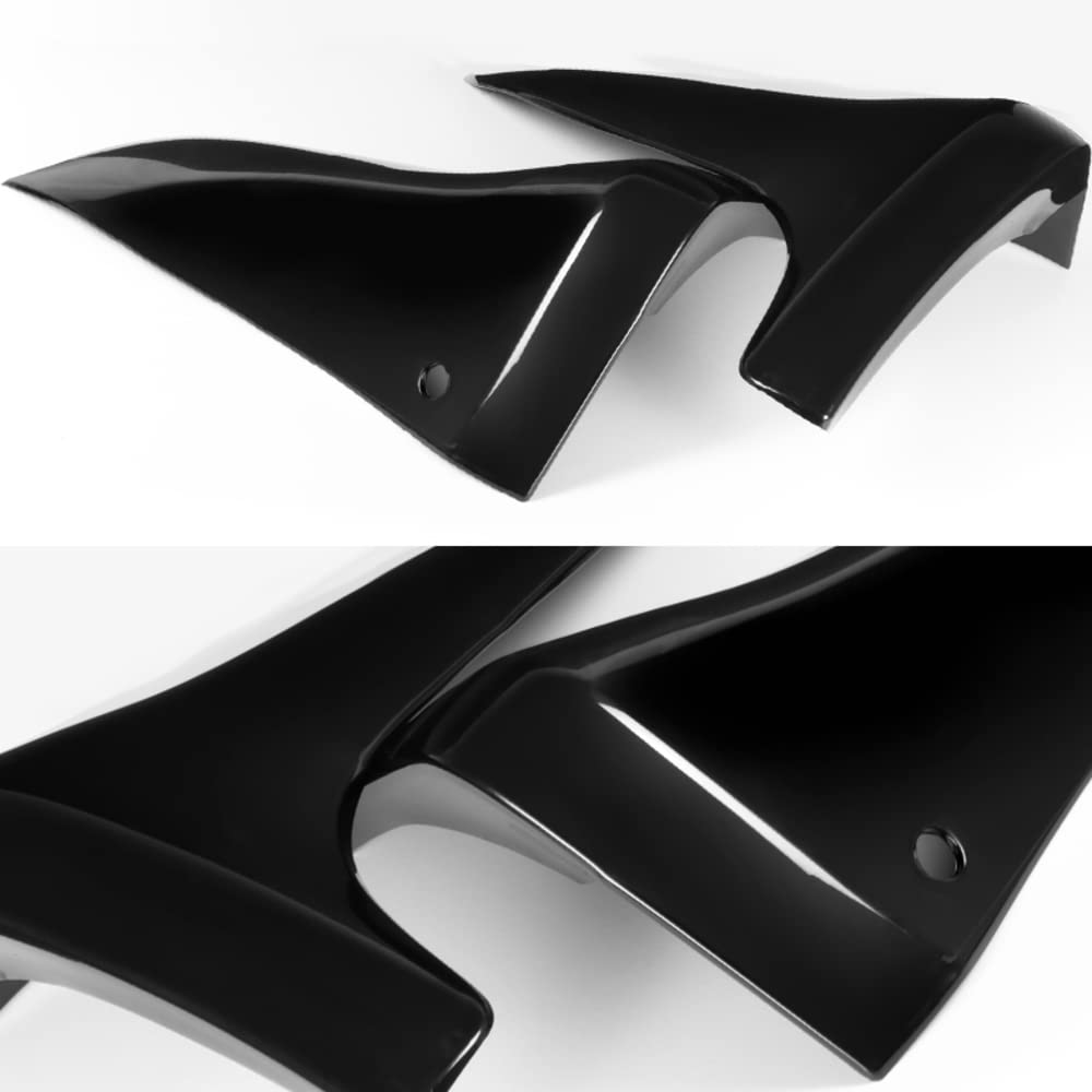 Q1-Tech Rear Bumper Lip Aprons fit for compatible with 2003-2006 Infiniti G35 Coupe/2DR, Black Rear Bumper Lip Aprons Polyurethane, 2004 2005, Unpainted Matt Black Rear Bumper Mud Guards