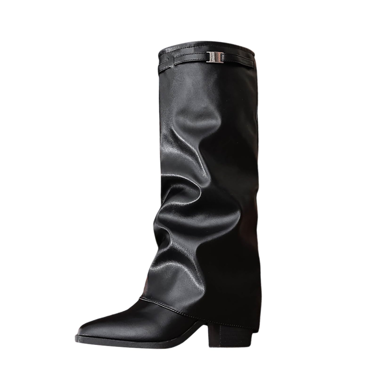 Halfhoge laarzen voor dames, lente en herfst, retro vierkante hak