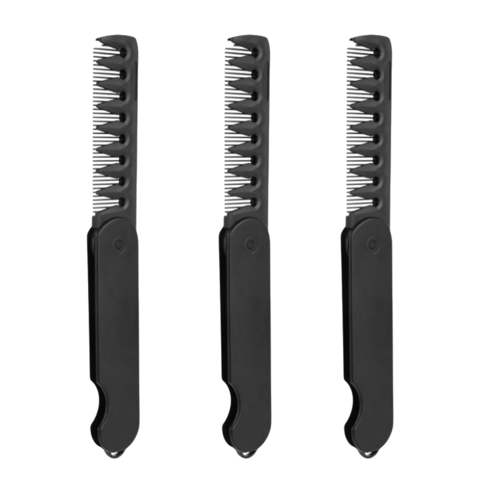 Liscio Pettine di plastica Mini spazzola for capelli retrò multifunzionale a denti grossi Pettine a denti fini for uno styling soffice Facile da trasportare sbrogliare(3 pcs)