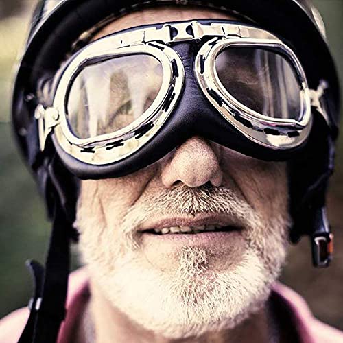 Image of Peicees Vintage Helmet Goggles Motorcycle Goggles Bike Motorcross Pilot Goggle