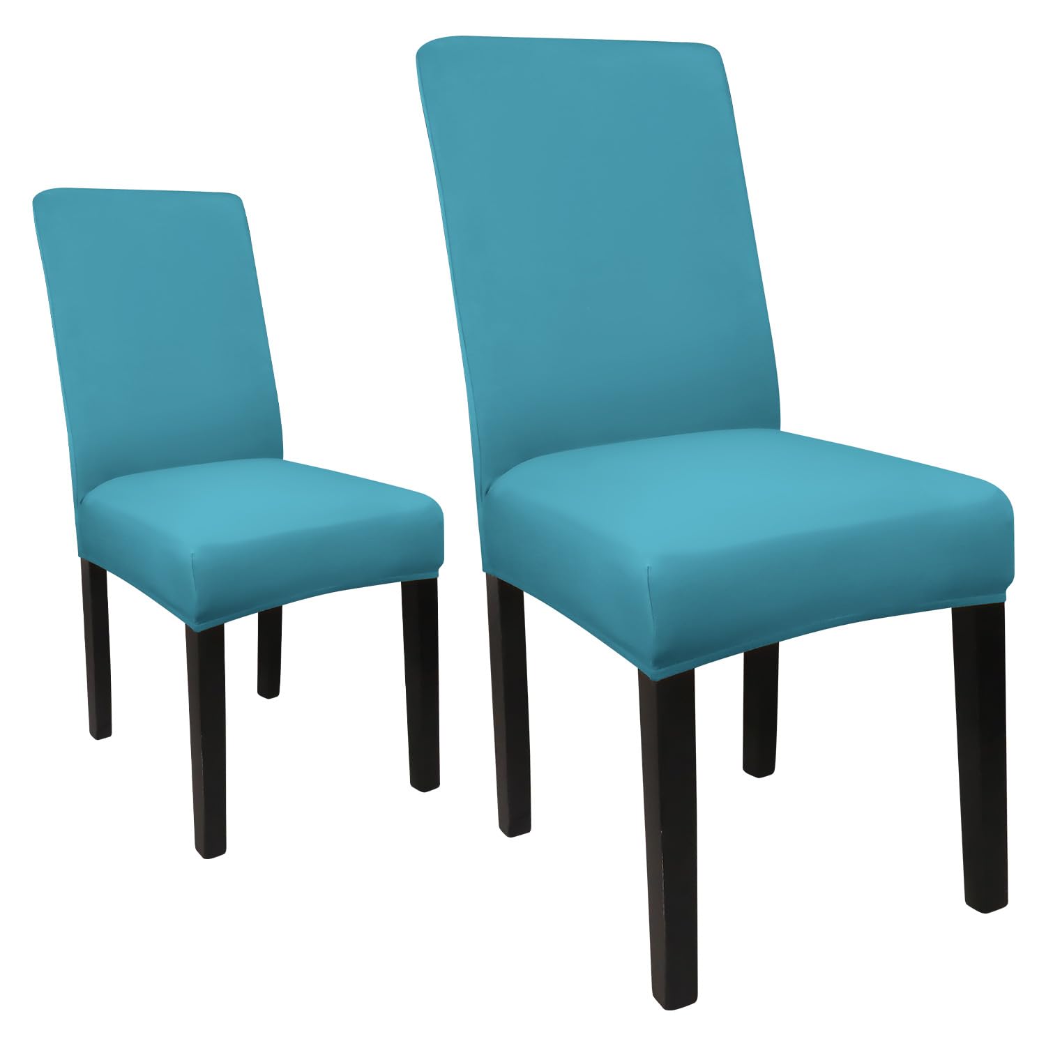 Keyroal Dining Room Chair Covers Set of 2, Stretch Solid Color Parsons Chair Slipcovers Spandex Removable Washable Kitchen Chair Protector Cover for