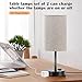ZJOJO Table Lamp for Bedroom Set of 2, Bedside Small Lamps with 3 Way Dimmable Rocker Switch and AC Outlet, Nightstand Desk Lamp with Flaxen Fabric Shade Black Base for Living Room Home Decor Lights