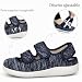 Imagen de Hsyooes Zapatillas Diabéticos Mujer Sandalias de rehabilitación Hombre Extra Anchas Zapatos Pies Hinchados Ajustables Zapatos Ortopédica EU39 Azul