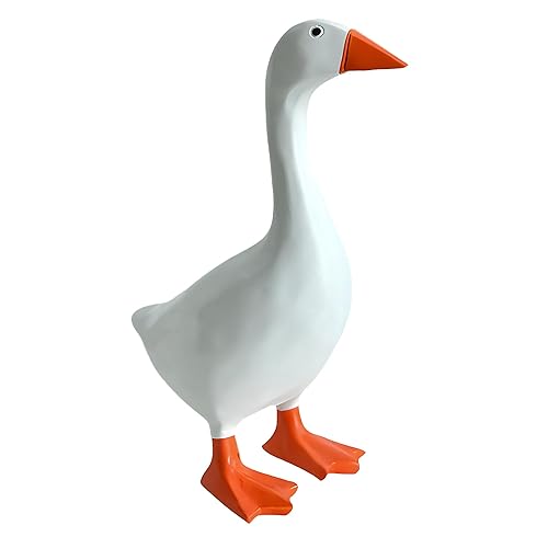 Desk Goose Magnetic Key Holder 7 Inch Mini Desk Goose Statue, Cute Resin Decor for Keys, Funny Goose Figurine for Office Table or Home Silly Gift Idea