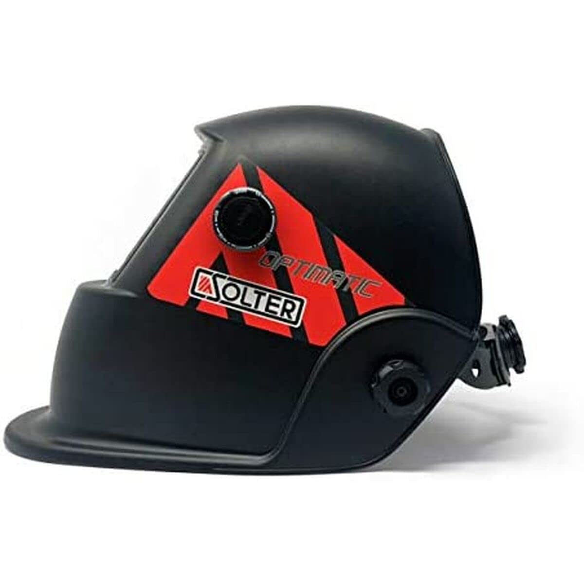 Pantalla de Soldadura Solter OPTIMATIC 100, Auto Oscurecimiento DIN 9-13, Filtro True Color 1/1/1/2, Careta Ajustable con Arnés Ergonómico, Compatible MMA, MIG, mag y TIG, Máscara Ligera y Resistente