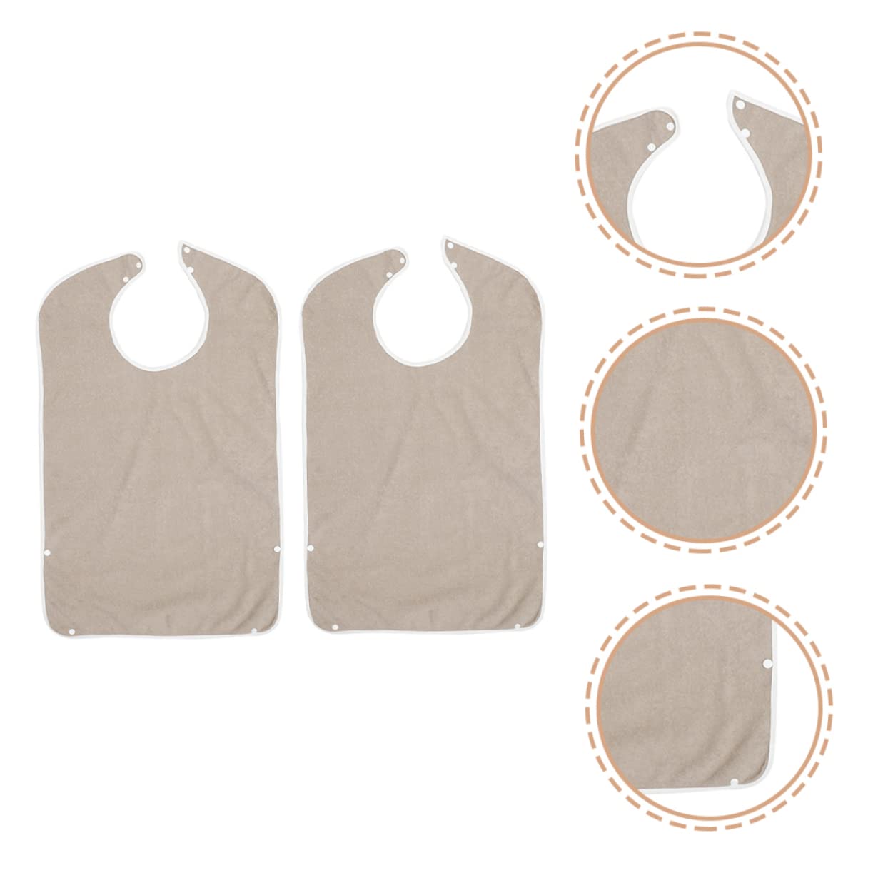 VALICLUD 2 Sätze Wasserdichtes Lätzchen Abdeckung Lätzchen Füttern Essen Led Mit Tücher Saugfähig Fütterung Baumwolle Fänger Für Sabbern Schutz Brown Bambusfaser 2 Stück * 2