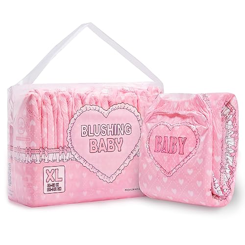 LittleForBig Pañal Impreso Adultos 10 Piezas - Blushing Baby (X-Large 121-142 CM)