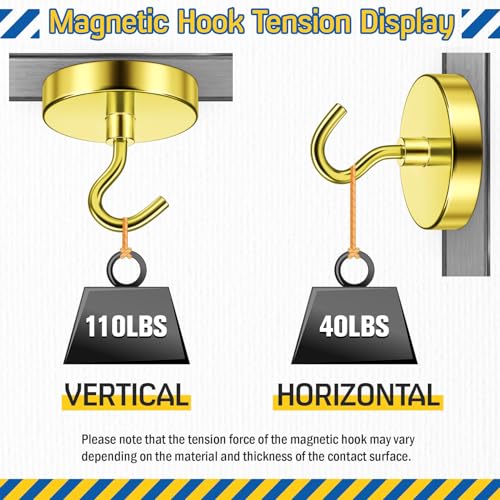 Image of FINDMAG Magnet Hooks for Cruise Cabin, 110lbs Magnet Hooks