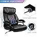 KBest High Back Big & Tall 400lb Office Chair - Heavy Duty Metal Base, PU Leather Executive Office Chair High Back Executive Computer Desk Chair, Black