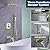 Gold Shower System with Tub Spout, All Metal Bathtub Shower Faucet Set with High Pressure 10 Inch Rain Shower Head and Handheld Shower Head Set, Brushed Gold (Valve Include)