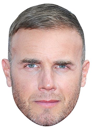 FoxyPrinting GARY BARLOW JB - Music Star Fancy Dress Cardboard Celebrity Cardboard Party Face Mask Fancy Dress