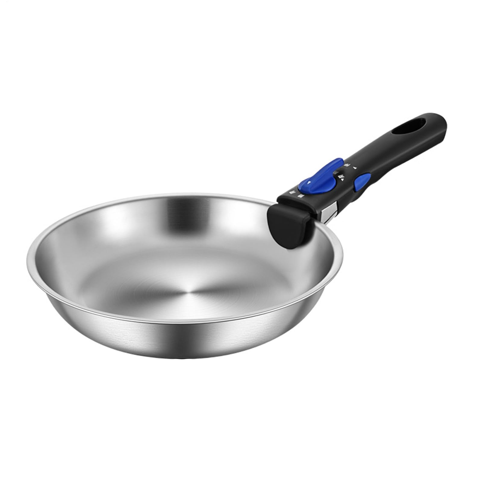 Sartén De Acero Inoxidable -sartén No Cubierta, Sartén, Mango Extraíble | Set De Cacerola Antiadherente, Estufa De Inducción De Sartén Robusta, Sartén Adecuada Para Lavavajillas, Cocción Asada Ideal E