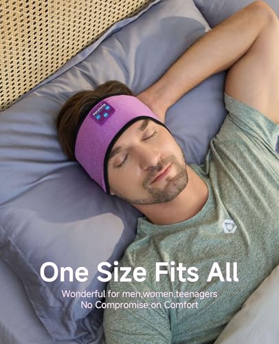 Image of Perytong Sleep Headphones Bluetooth Headband Over On Ear Bluetooth 5.4 Sleeping Earbuds Earphones, Wireless Headphones for Side Sleepers Men Women Sports, Insomnia, Yoga, Air Travel, Meditation