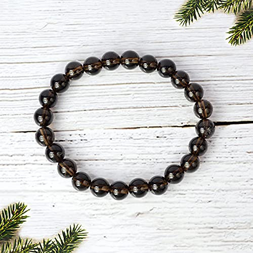 Image of Reiki Crystal Products Certified Natural Crystal Stone 8 mm Round Beads Bracelet for Men and Women | Reiki Charged Gemstone Bracelet | Multiple Stone Variants Available
