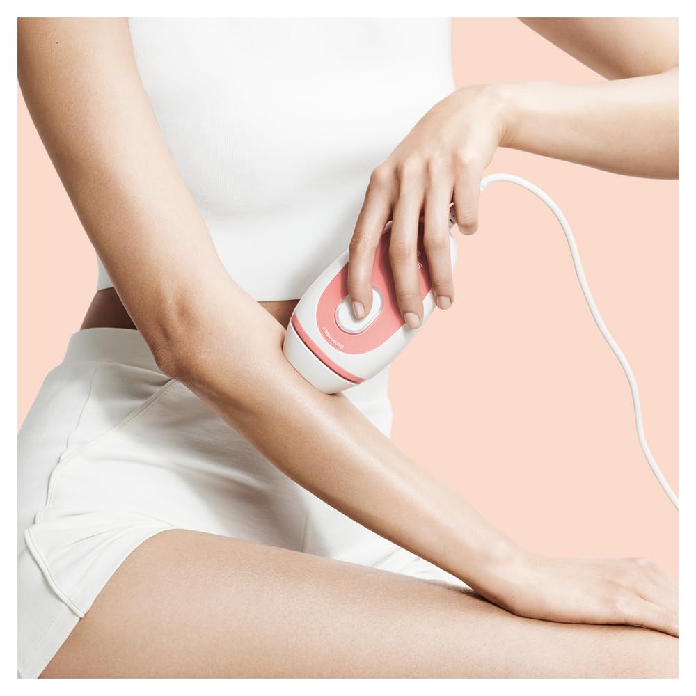 Braun IPL Silk Expert Pro Mini Haarentfernungsgerät Damen, sichtbare Haarentfernung, mit Reise-Etui, Alternative zur Laser Haarentfernung, PL1014, weiß/rosa