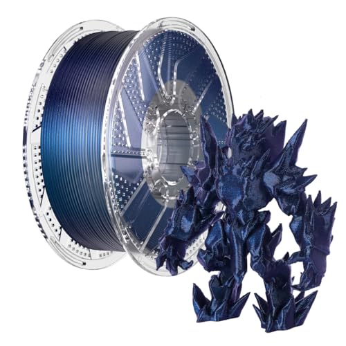 Conjure Filamento PLA Glitter, Azul-Morado, Filamento PLA 1.75 mm para Impresora 3D, Efecto Brillante Multicolor, 1 kg