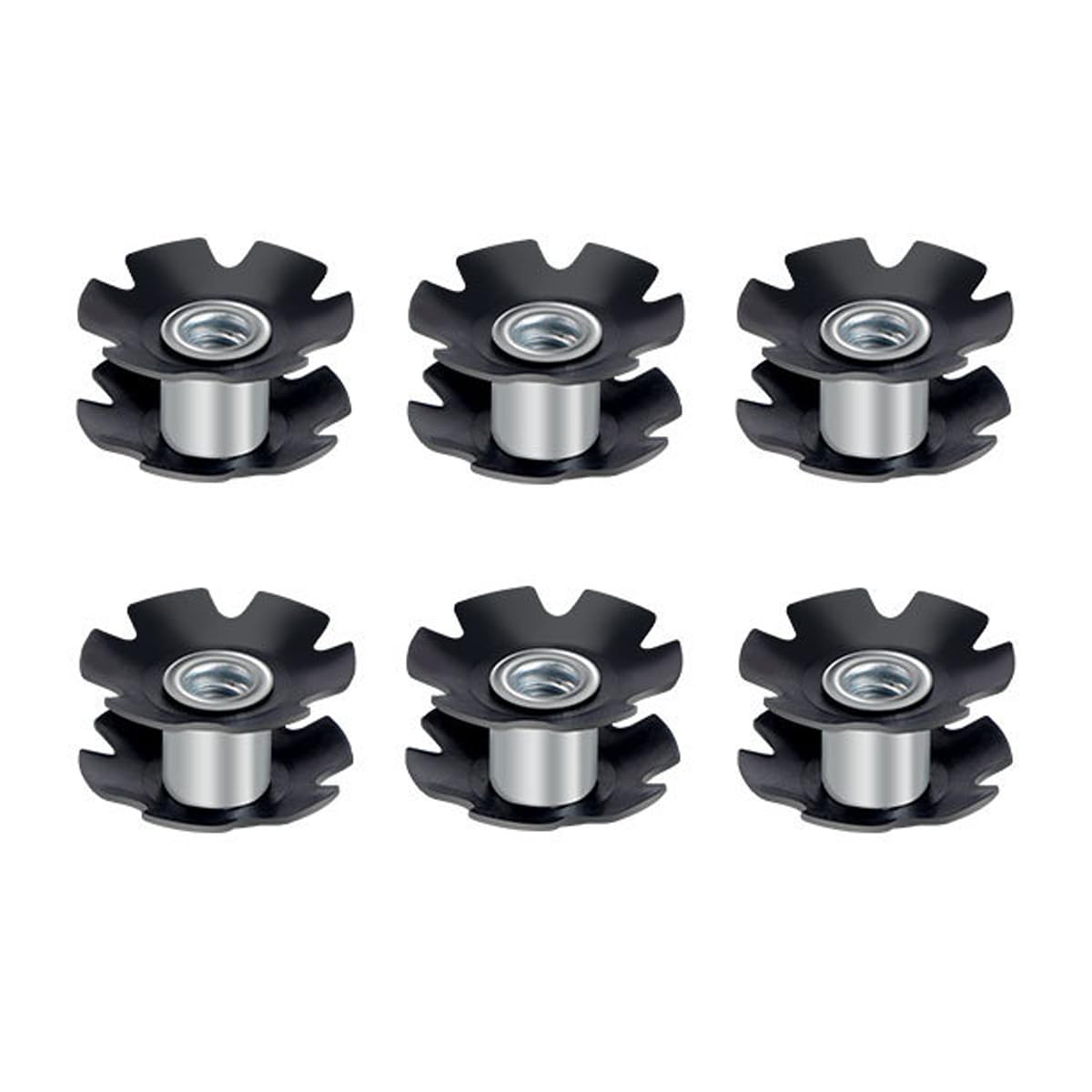 6PCS bicicletta stella dado, bici ahead auricolare forcella anteriore stella dado nucleo forcella bicicletta stertube dadi