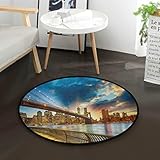 tapis scapa sport 2007 Diamètre : 91,9 cm Mnsruu Manhattan New York City scape Tapis rond pour salon chambre à coucher 92 cm de diamètre