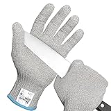 Schwer SlicePro (Level A9/F) Schnittfeste Handschuhe,PFAS Frei,zuverlässige Schneidhandschuhe, Mandolinen-Handschuhe zum Schneiden von Fleisch, Austernschütten,Fischfilet-Verarbeitung,M