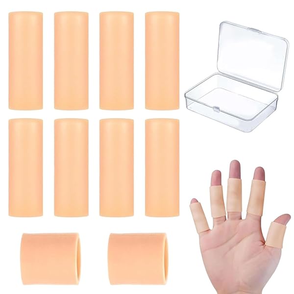 Protezioni per dita in silicone per cucito, 10 pezzi