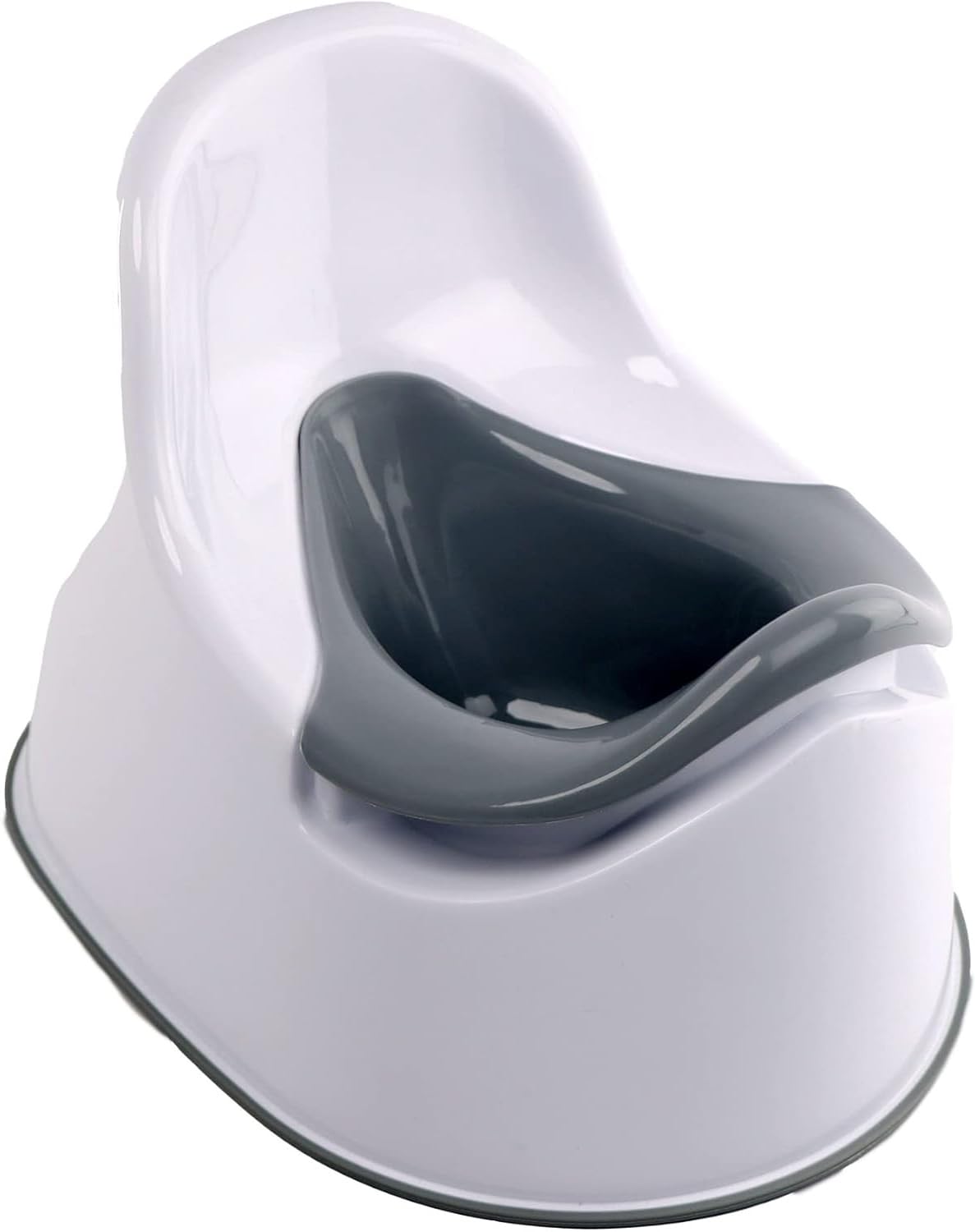 PRADICHI Baby Potty Training Chair | Toddler Potty Training Toilet Seat with High Back | Anti-Slip, Comfortable, Lightweight & Portable Unisex Potty for Boys & Girls (White (High Back))