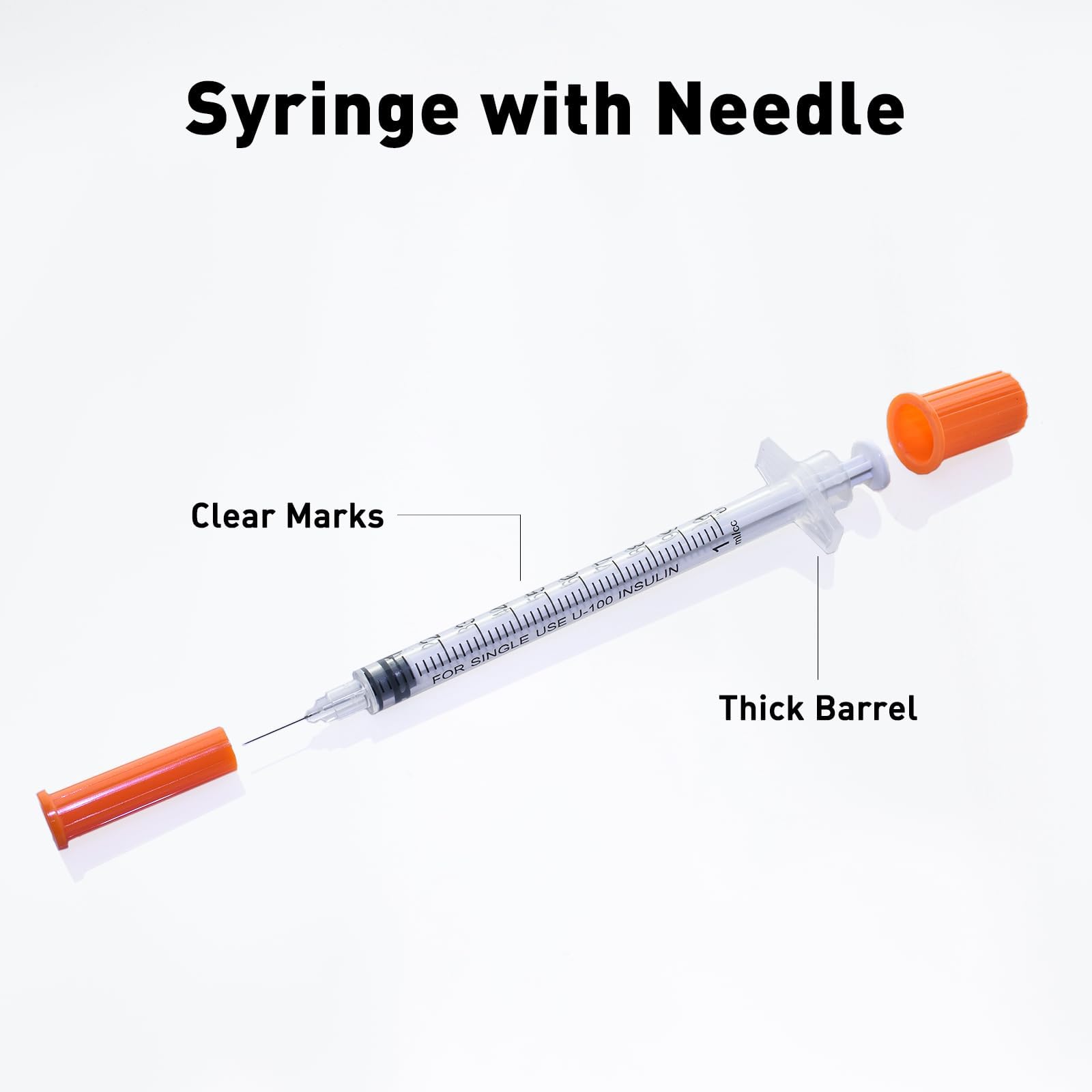 U-100 1cc Syringes with 31g 5/16" (8mm) , Individually Wrapped, Pack of 100 — Amazon image 5