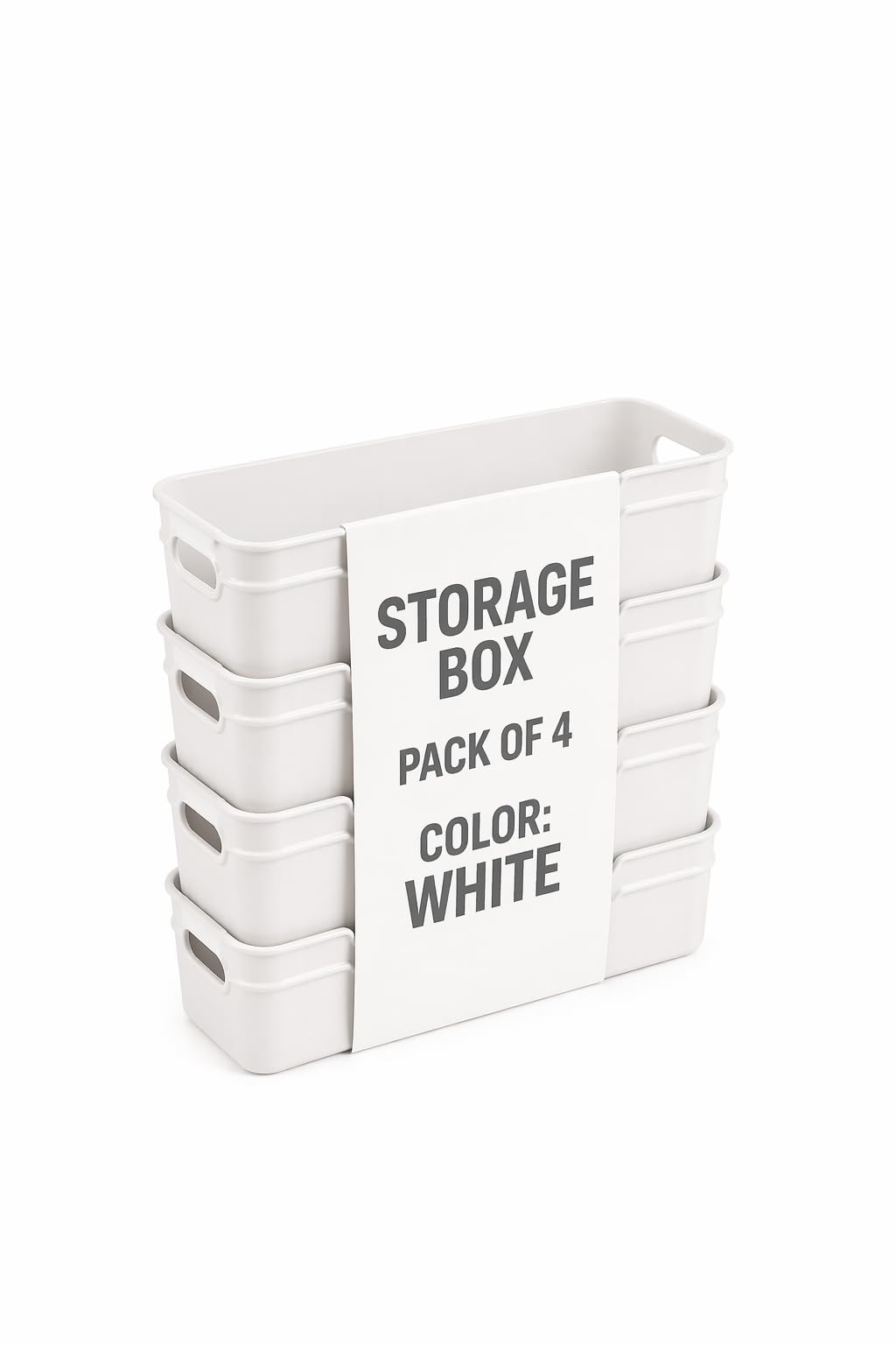 Copelle Small Plastic Clothing Storage Basket, Compact Organizer Box with Handles for Drawers, Kitchen, Bathroom & Home, Durable, Lightweight, Multi-Purpose Plastic Organizer (Black, Pack of 4)-image-13