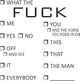 Funny F Checklist Stock Stamp | Gag Gift | Funny WTF Office Gifts | Self-Inking Stamp