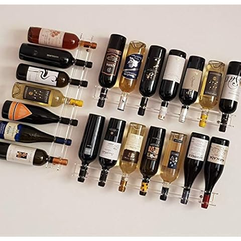 Soporte para Botellas de Vino montado en la Pared de plexiglás Transparente Blenda Cover