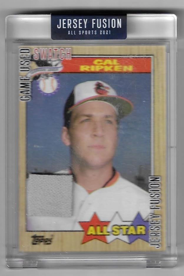 Cal Ripken Jr. SP Jersey Fusion Swatch of a Game Worn Jersey Relic Memorabilia Collectible Baseball Card - 2021 Jersey Fusion All Sport Edition #JF-CRJ89 (Orioles)