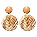 UINGKID Damen Ohrringe Mode Ohrstecker Böhmischen Stil Holz Bambus Rattan geometrische Runde Schmuck