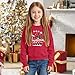 Matching Family Christmas Sweatshirts Xmas Ugly Funny Pullover Tops Long Sleeve Holiday Shirts for Mom Dad Clothes Red