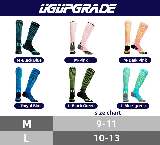 Image of Breathable High Tube Sports Socks for Men and Women - Advanced Pressure Zones, Moisture-wicking Material, Pack of 3