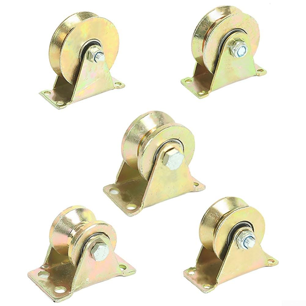 Poulie De Rail Robuste En Acier Galvanisé Double Roulement - Pour Corde 1-8mm (80mm)