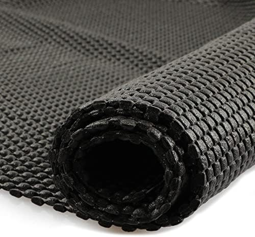 fowong Multipurpose Large Non-Slip Mat,150 x 100 cm PVC Grid Pattern Anti-Slip Gripper Roll,Waterproof Non-Slip Liner Mat for Rug Gripper Car Roof Rack, Home&Office - Black