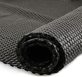 fowong Multipurpose Large Non-Slip Mat,150 x 100 cm PVC Grid Pattern Anti-Slip Gripper Roll,Waterproof Non-Slip Liner Mat for Rug Gripper Car Roof Rack, Home&Office - Black