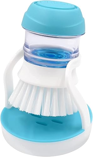 Miniatura 2 de ITTAHO - Herramienta de limpieza extensible para ventana y cepillo de platos con dispensador de jabón