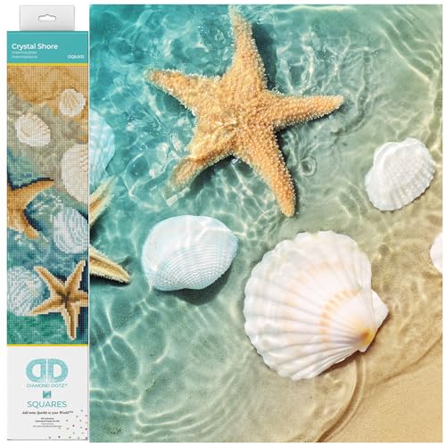 DIAMOND DOTZ Crystal Shore Diamond Painting Kits for Adults - Diamond Art Kits a Relaxing Creative Craft Kit with Dotz Gems 11.02x6.14